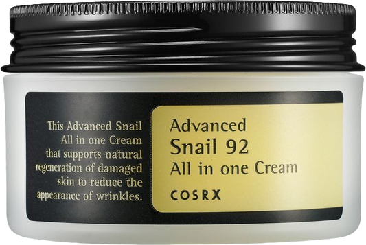 COSRX Advanced Snail Mucin 92 All In One Cream with Hyaluronic acid