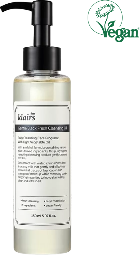 DEARKLAIRS Gentle Black Cleansing Oil, Gentle, Non-Irritating Cleanser For Sensitive Skin