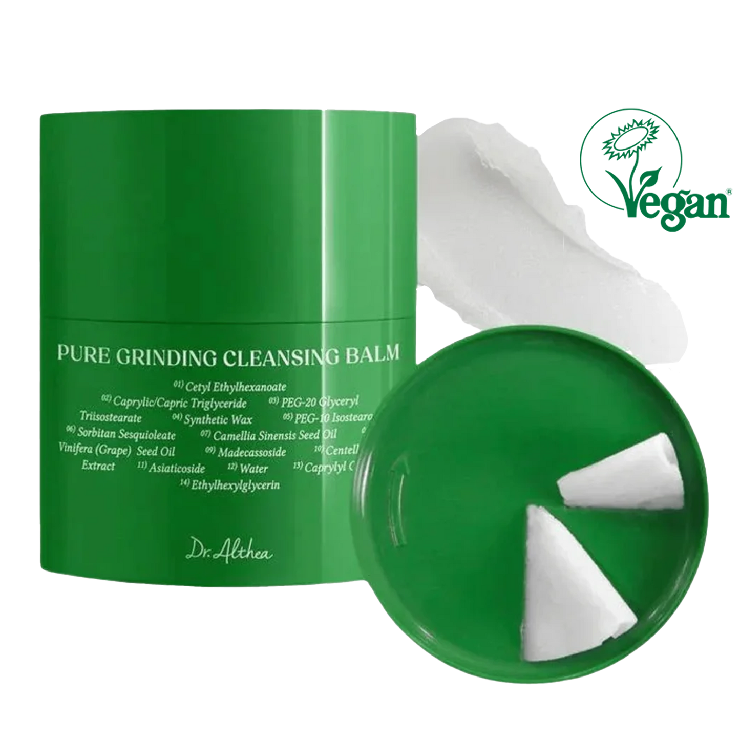 DR. ALTHEA Pure Grinding Cleansing Balm, Hygenic One-Step Makeup Cleansing Oil with Madecassoside, Non-Greasy Sorbet Texture, Soothing for All Skin Types