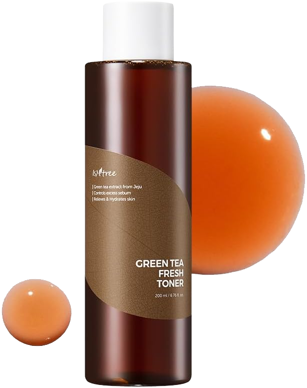 ISNTREE Green Tea Fresh Toner, For Oily Skin, Sebum Control, Hydrating and Refreshing - Koraya Beauty