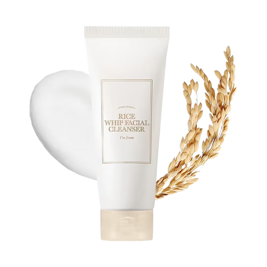 I'M FROM Rice Whip Facial Cleanser, Brightening Korean Rice Cleanser, AHA, BHA, Dry & Dull Skin