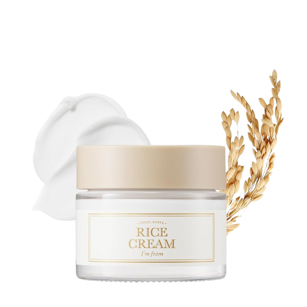 Rice Cream, Rice Bran Essence with Ceramide, Improves Moisture Skin Barrier, Deep Nourishment, Smooths and Evens Skin Tone