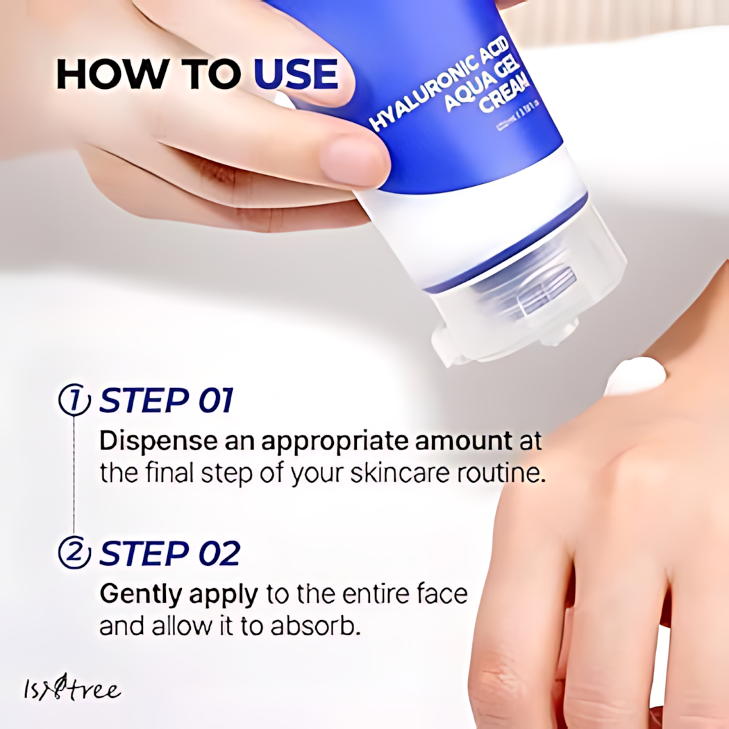 ISNTREE Hyaluronic Acid Aqua Gel Cream- Lightweight Moisturizer, Quick-Absorbing Hydration