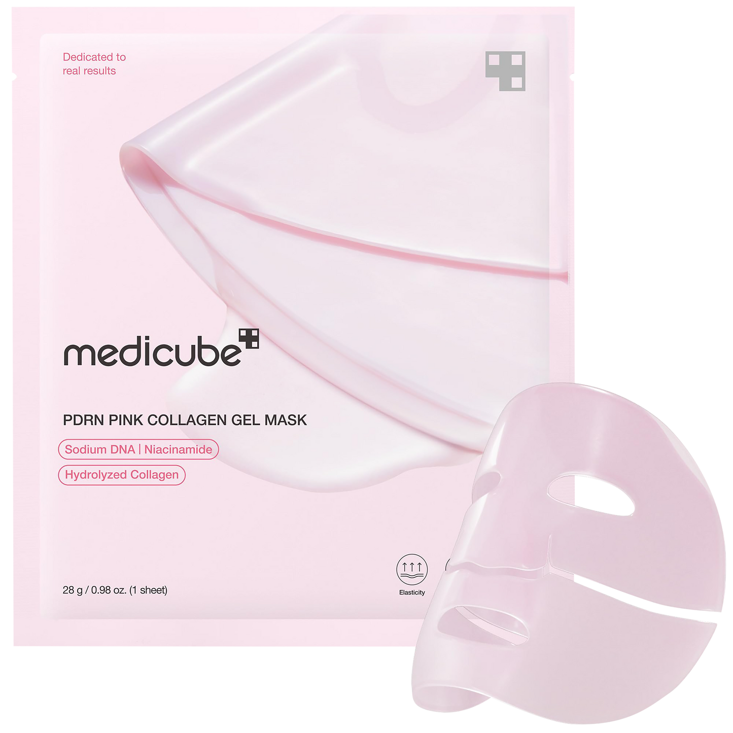 MEDICUBE Salmon DNA PDRN Pink Collagen Gel Mask, Overnight Face Mask For Glass Glow Skin- Elasticity, Hydrating, Firming and Moisturizing