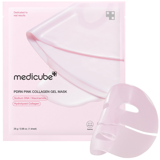 MEDICUBE Salmon DNA PDRN Pink Collagen Gel Mask, Overnight Face Mask For Glass Glow Skin- Elasticity, Hydrating, Firming and Moisturizing
