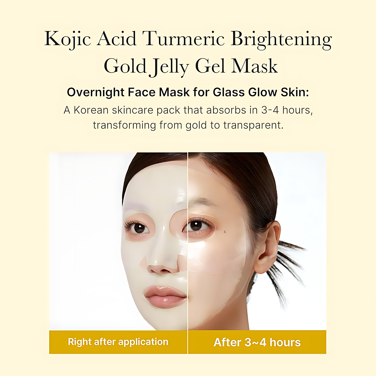 MEDICUBE Kojic Acid Turmeric Brightening Gold Jelly Gel Mask, Overnight Face Mask for Glass Glow Skin, Elasticity, Hydrating, Firming and Moisturizing