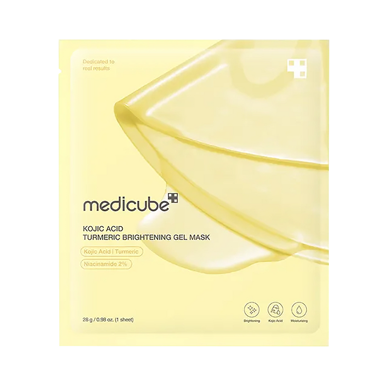 MEDICUBE Kojic Acid Turmeric Brightening Gold Jelly Gel Mask, Overnight Face Mask for Glass Glow Skin, Elasticity, Hydrating, Firming and Moisturizing