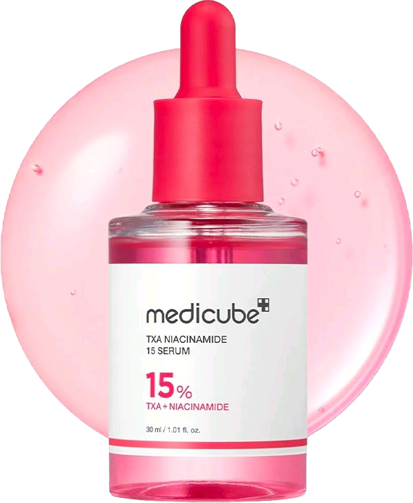 MEDICUBE TXA+Niacinamide 15% Glow Facial Serum for After Spot Care, All-in-One Daily Korean Skincare. Uneven Skin Tone, Texture, and Hydration Care, High-Potency Tranexamic Acid 5%
