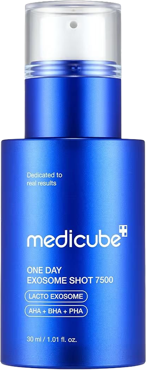MEDICUBE Zero Exosome Shot 7,500 PPM Spicule Facial Serum, Liquid Skin Booster Serum, Exosome, AHA+BHA+PHA, Pore Care, Dead Skin Cells, Skin Texture