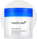 MEDICUBE Zero Pore Pads 2.0, Dual-Textured Facial Toner Pads for Exfoliation and Pore Care with 4.5% AHA Lactic Acid & 0.45% BHA Salicylic Acid, Ideal for All Skin Types