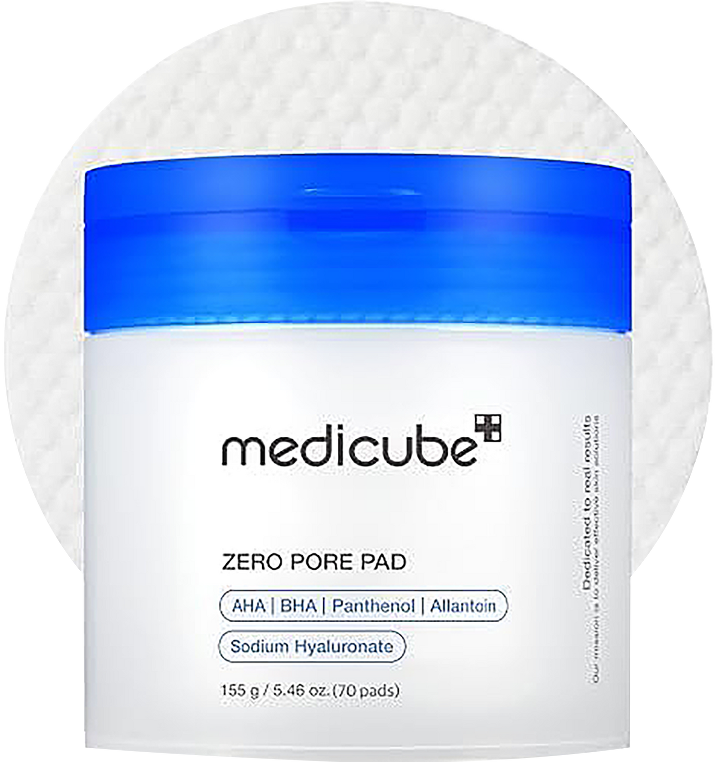 MEDICUBE Zero Pore Pads 2.0, Dual-Textured Facial Toner Pads for Exfoliation and Pore Care with 4.5% AHA Lactic Acid & 0.45% BHA Salicylic Acid, Ideal for All Skin Types