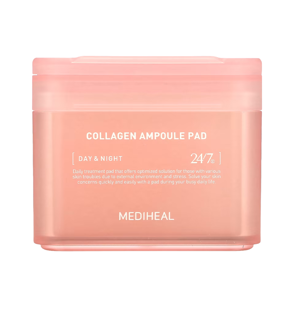 MEDIHEAL Collagen Ampoule Facial Toner Pads- Collagen & Ceramide, Skin Firming & Restore Elasticity & Deep Hydration