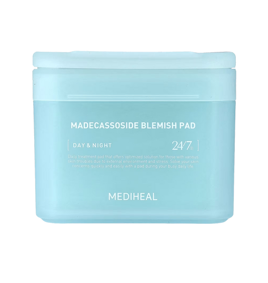 MEDIHEAL Madecassoside Toner Pads - with Centella Asiatica to Treat Blemishes and Improve Uneven Skin Tone