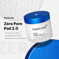 MEDICUBE Zero Pore Pads 2.0, Dual-Textured Facial Toner Pads for Exfoliation and Pore Care with 4.5% AHA Lactic Acid & 0.45% BHA Salicylic Acid, Ideal for All Skin Types