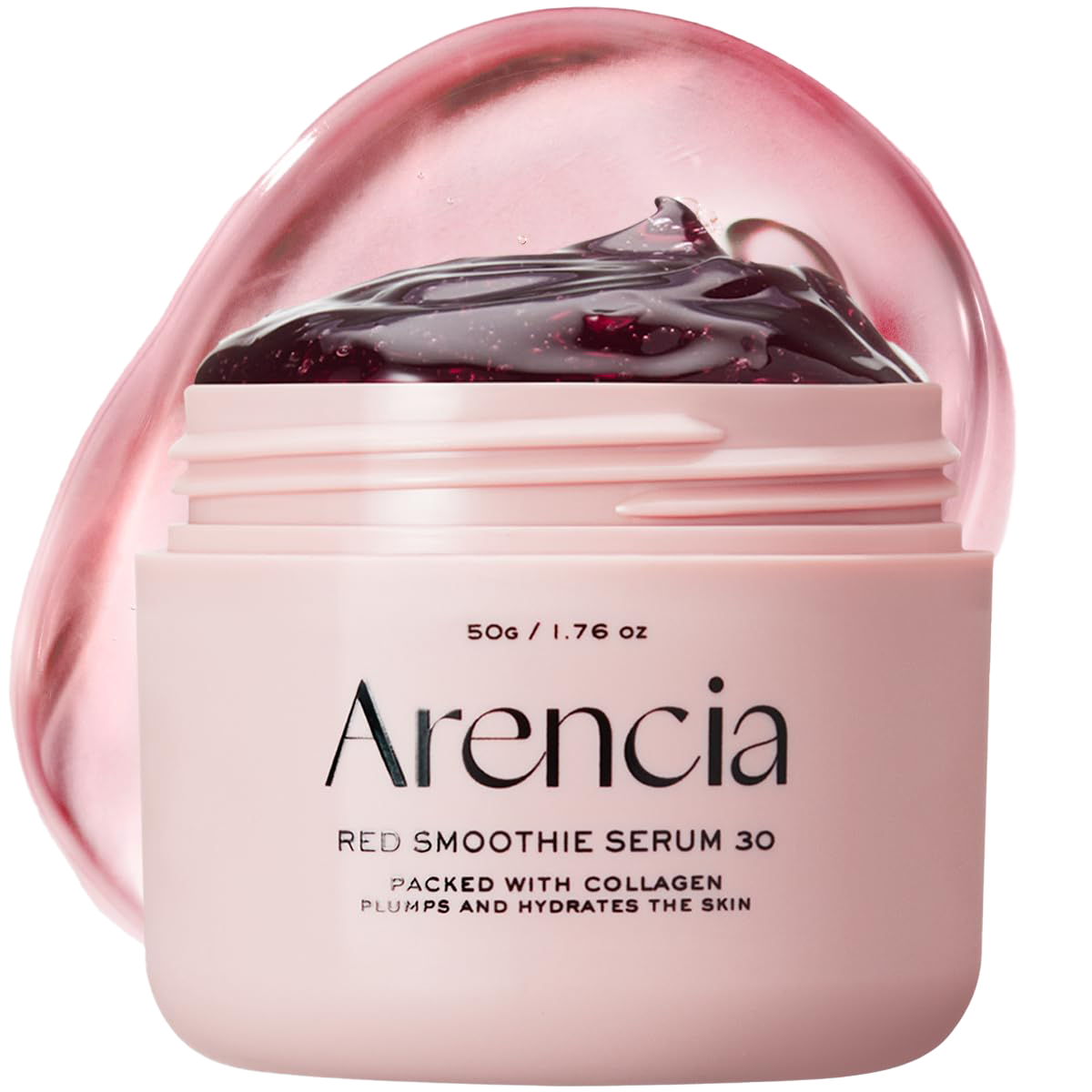 ARENCIA Overnight Red Smoothie Face Mask Serum, Glowing & Soothing with 30% Red Collagen, Niacinamide, Peptide, Vitamin E