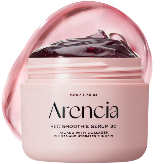 ARENCIA Overnight Red Smoothie Face Mask Serum, Glowing & Soothing with 30% Red Collagen, Niacinamide, Peptide, Vitamin E