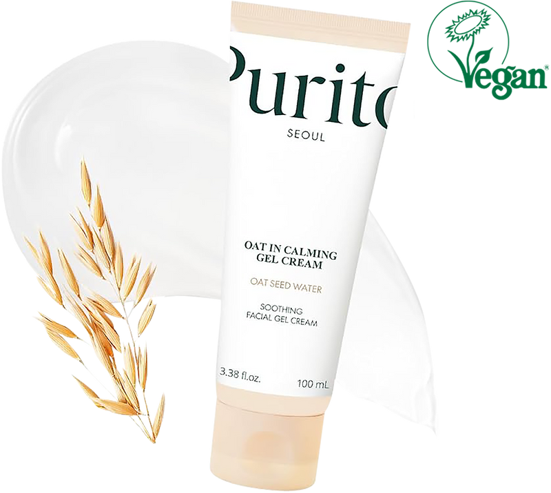 PURITO Oat In Calming Gel Cream, Oat Seed Water Hydration & Soothing, Lightweight, Non-Sticky FA Safe Moisturizer for Sensitive Skin,