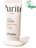 PURITO Sun Day Adventure Korean Sunscreen Smoothest and Lightest Texture Broad Spectrum SPF 50 UVA & UVB Protection