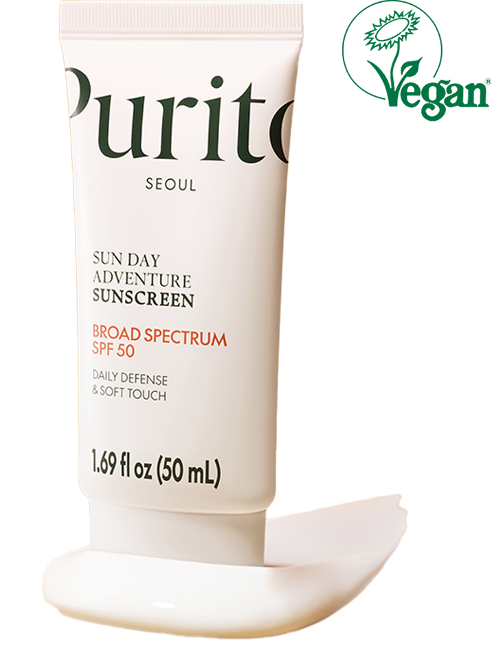 PURITO Sun Day Adventure Korean Sunscreen Smoothest and Lightest Texture Broad Spectrum SPF 50 UVA & UVB Protection