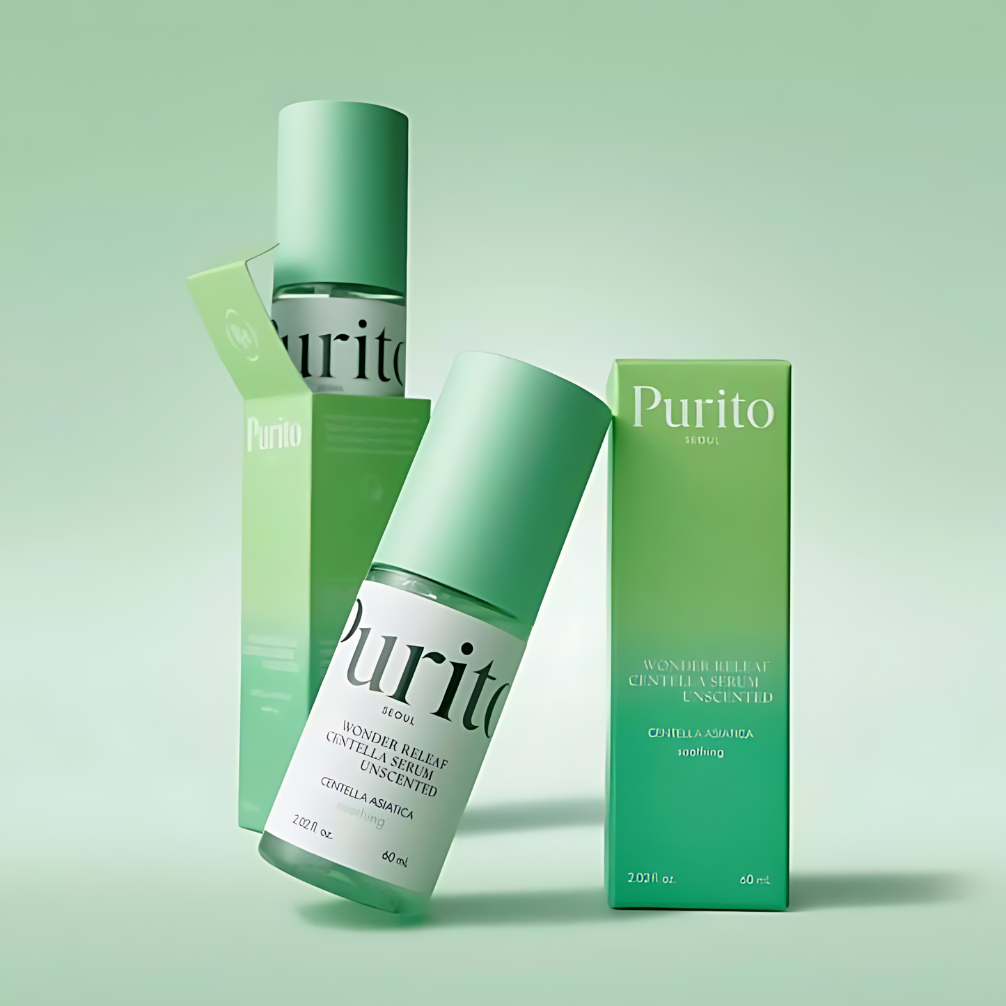 PURITO Centella Unscented Serum, 34,860 ppm Centella, Facial Serum for Sensitive Skin & Acne-Prone Skin, Soothing Serum - Koraya Beauty