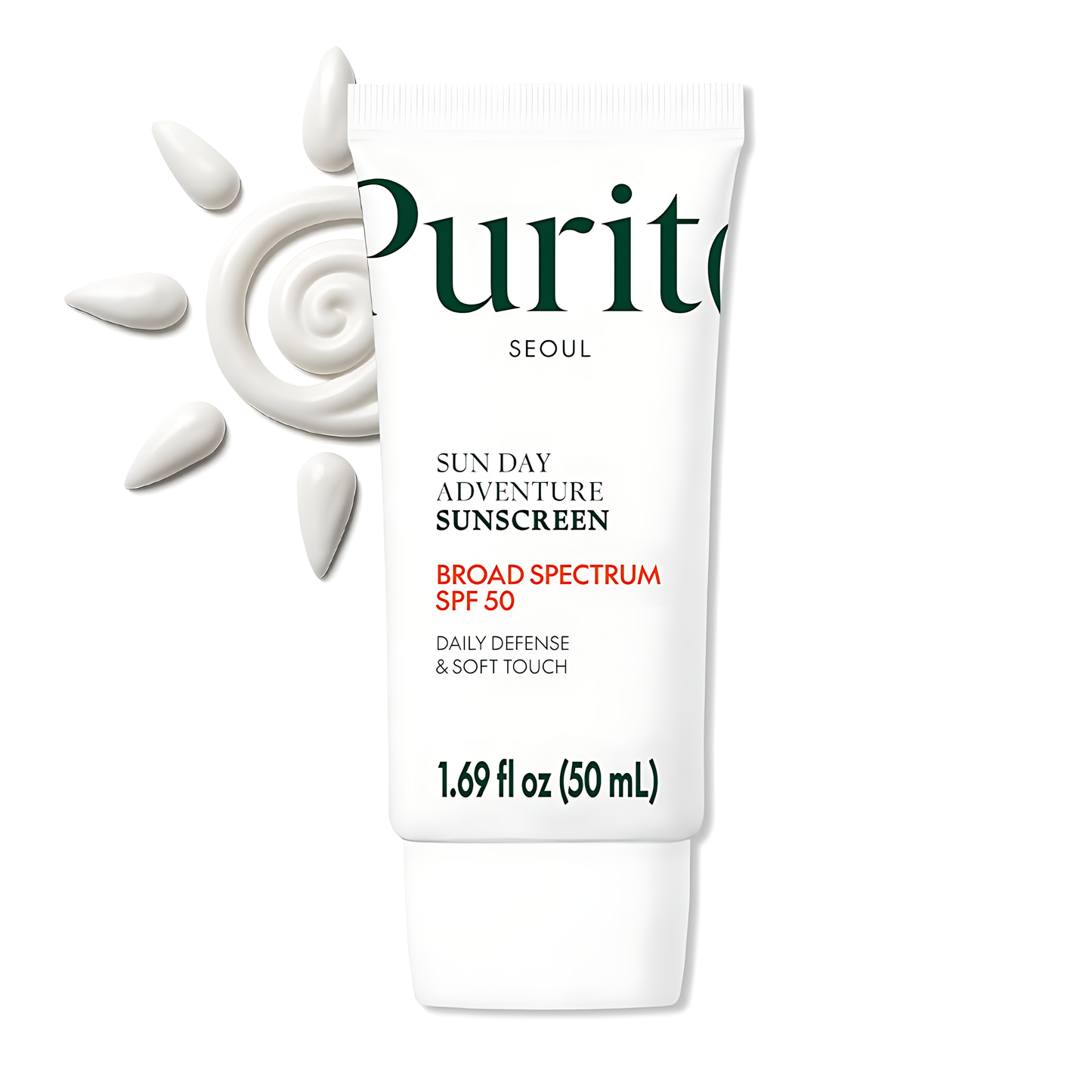 PURITO Sun Day Adventure Korean Sunscreen Smoothest and Lightest Texture Broad Spectrum SPF 50 UVA & UVB Protection