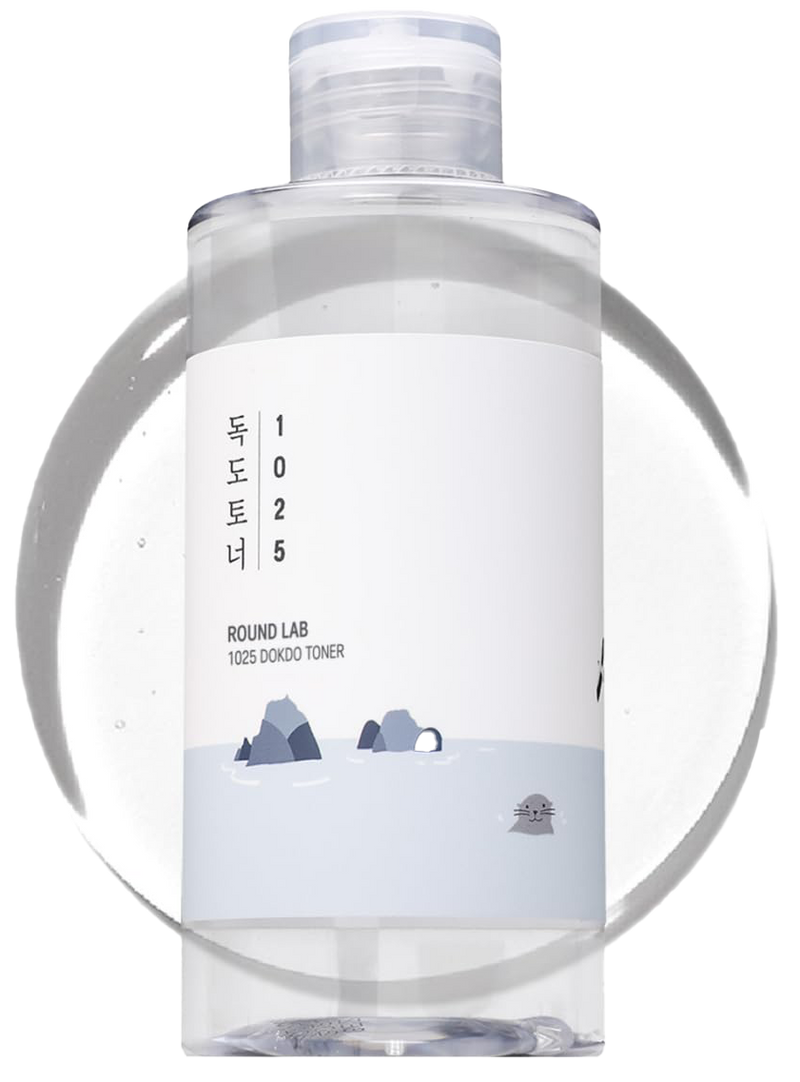 ROUND LAB 1025 Dokdo Toner, Oil Control and Reduces Excess Sebum, Gentle Exfoliating Facial Toner, Deep Sea Water for Moisturization, Soft Finish Without Stickiness - Koraya Beauty