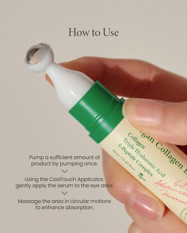 AXIS-Y Vegan Collagen Eye Serum, Triple Hyaluronic Acid & Peptide Collagen Serum, Improve Skin Elasticity, Reduce Fine Lines & Dark Circles