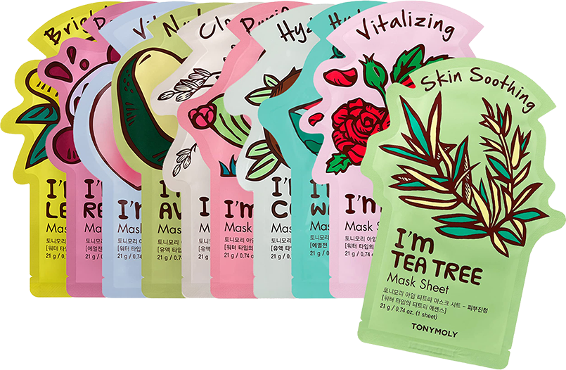 TONYMOLY I'm Real Sheet Mask, Korean Skin Care Face Mask , Hydrating & Moisturizing Skincare, Vitamin Infused Facial, Soothes Skin - Koraya Beauty