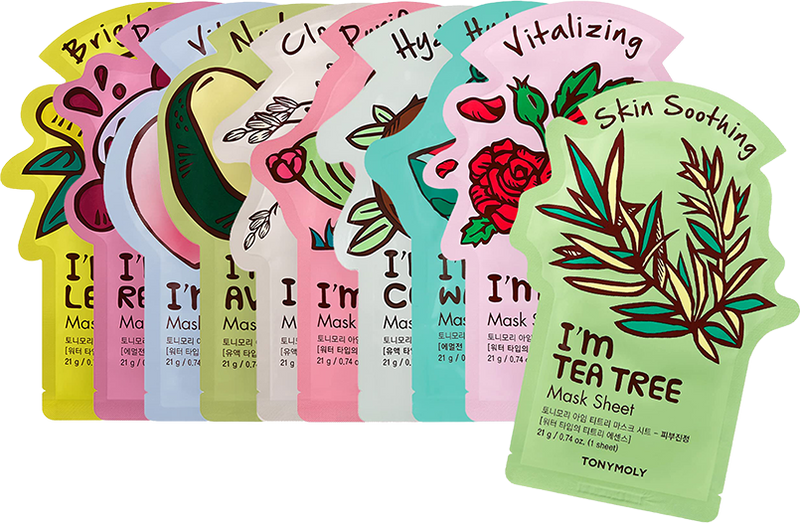 TONYMOLY I'm Real Sheet Mask, Korean Skin Care Face Mask , Hydrating & Moisturizing Skincare, Vitamin Infused Facial, Soothes Skin - Koraya Beauty