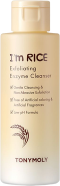 TONYMOLY I'm Rice Exfoliating Enzyme Cleanser, Rice Powder Face Wash, Gentle AHA Cleanser, Papaya Enzyme Scrub & Brightening Mask