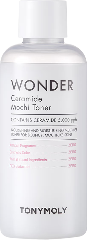 TONYMOLY Wonder Ceramide Mochi Toner, Dewy, Glass Skin Toner, Hydrate & Strengthens for Stronger and Healthier Skin - Koraya Beauty
