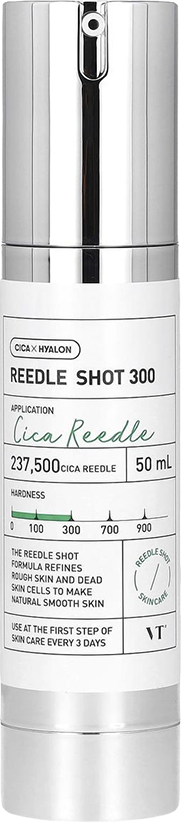 VT COSMETICS CICA Reedle Shot 300, Advanced Night Exosome, Microneedling Serum, Centella Asiatica, Hyaluronic Acid, Propolis, Soft Skin, Regeneration, Glass Skin