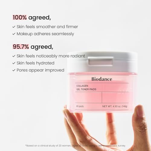 BIODANCE Collagen Gel Toner Pads, Pore Minimizer for Face