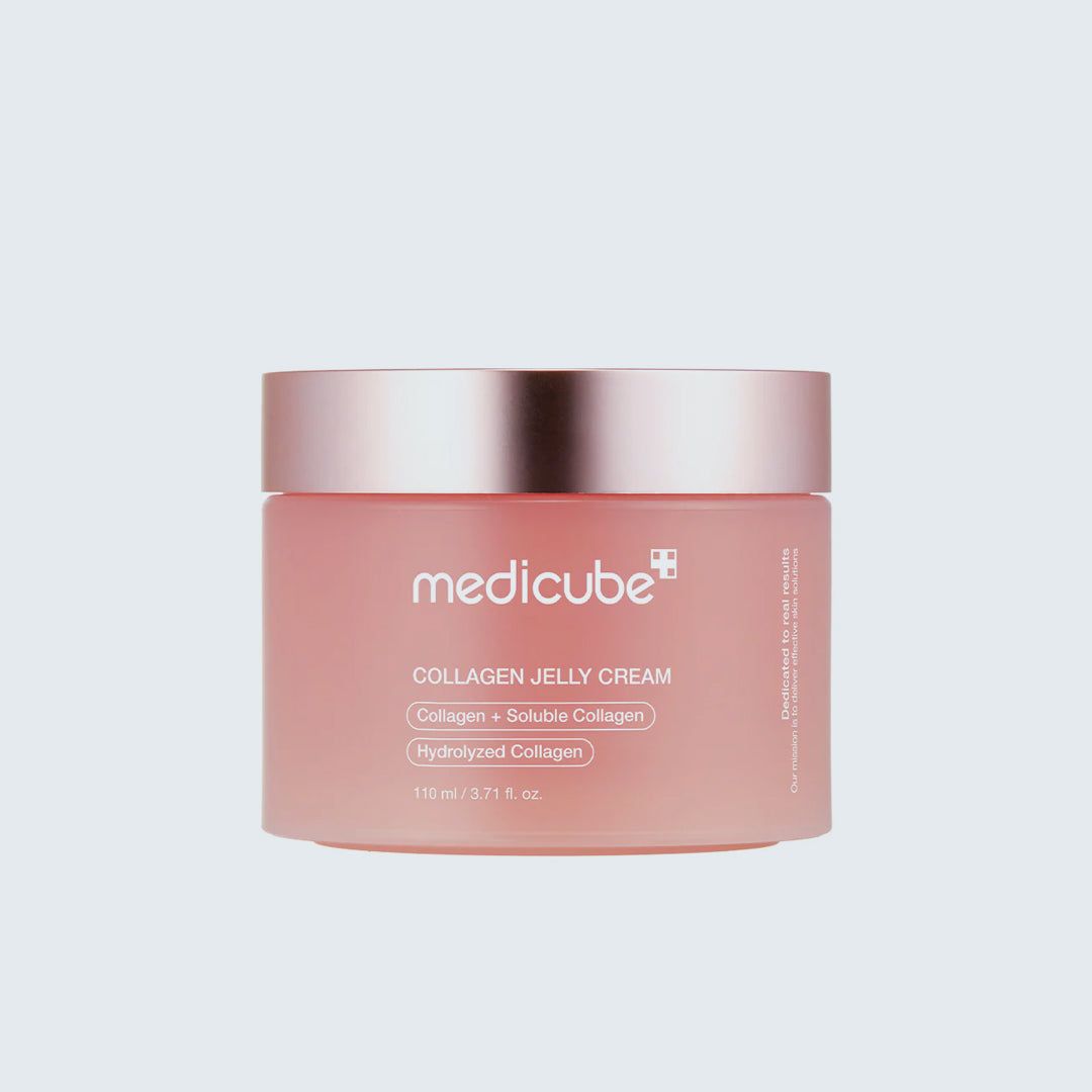 MEDICUBE Collagen Jelly Cream, Niacinamide & Freeze, Dried Hydrolyzed Collagen, Boost Skin Barrier Hydration & Gives 24HR Glow & Firmer Looking Skin, No artificial color