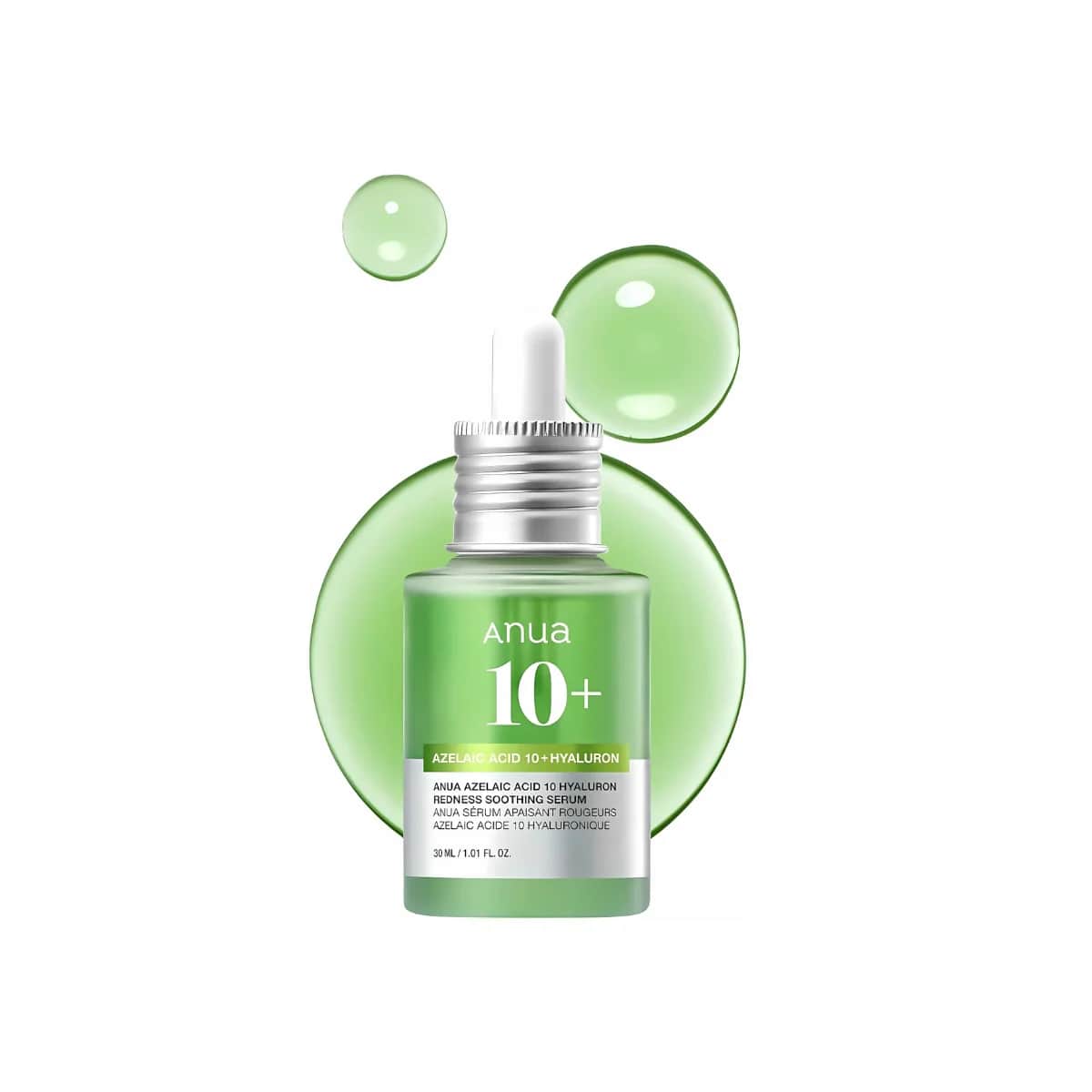 ANUA Azelaic Acid 10 Hyaluron Redness Soothing Serum with Cica Soothes & Calms Acne-Prone Skin