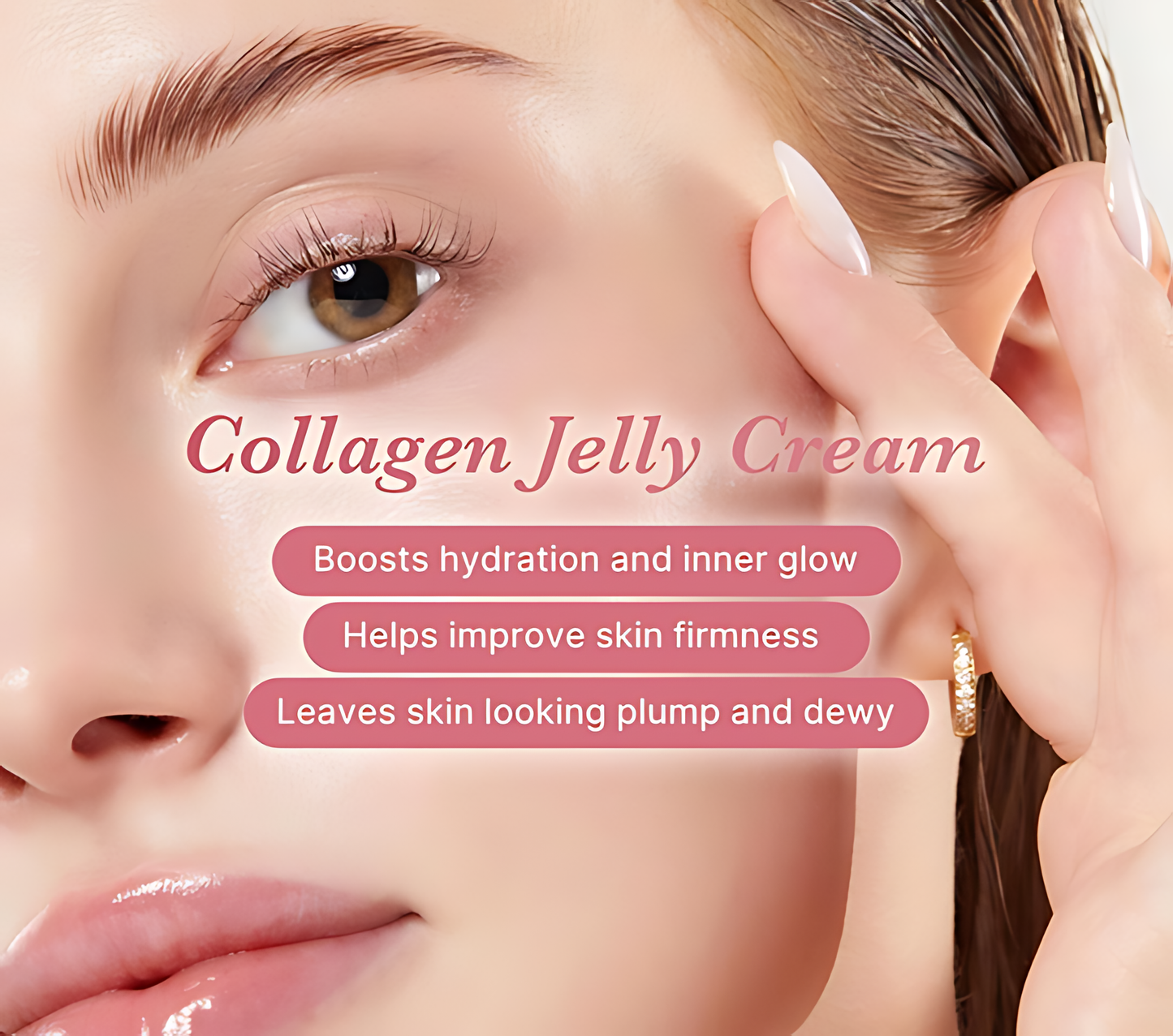 MEDICUBE Collagen Jelly Cream, Niacinamide & Freeze, Dried Hydrolyzed Collagen, Boost Skin Barrier Hydration & Gives 24HR Glow & Firmer Looking Skin, No artificial color