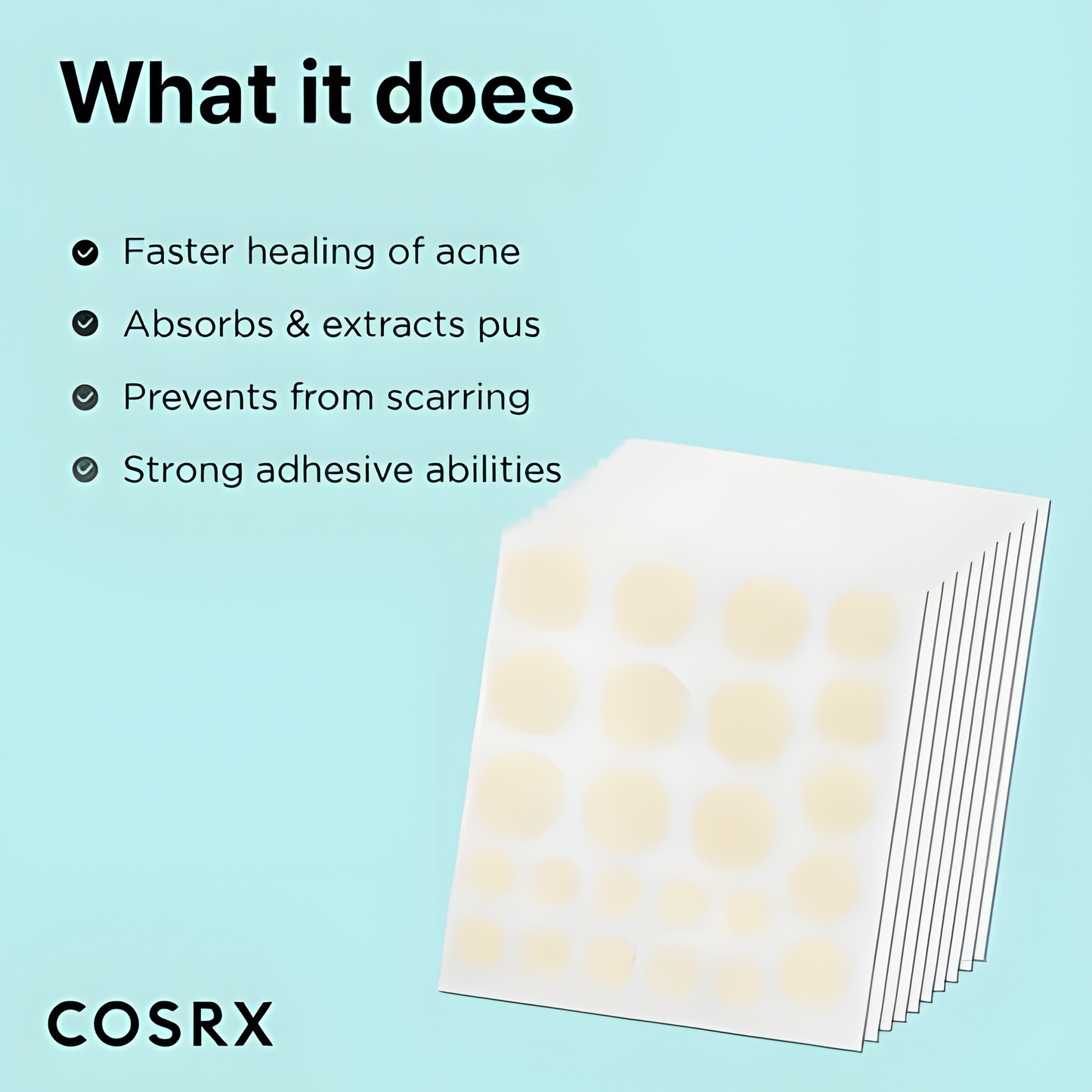 COSRX Acne Pimple Patch Absorbing Hydrocolloid Original 3 Size Patches for Blemishes and Zits Cover, Spot Stickers for Face and Body