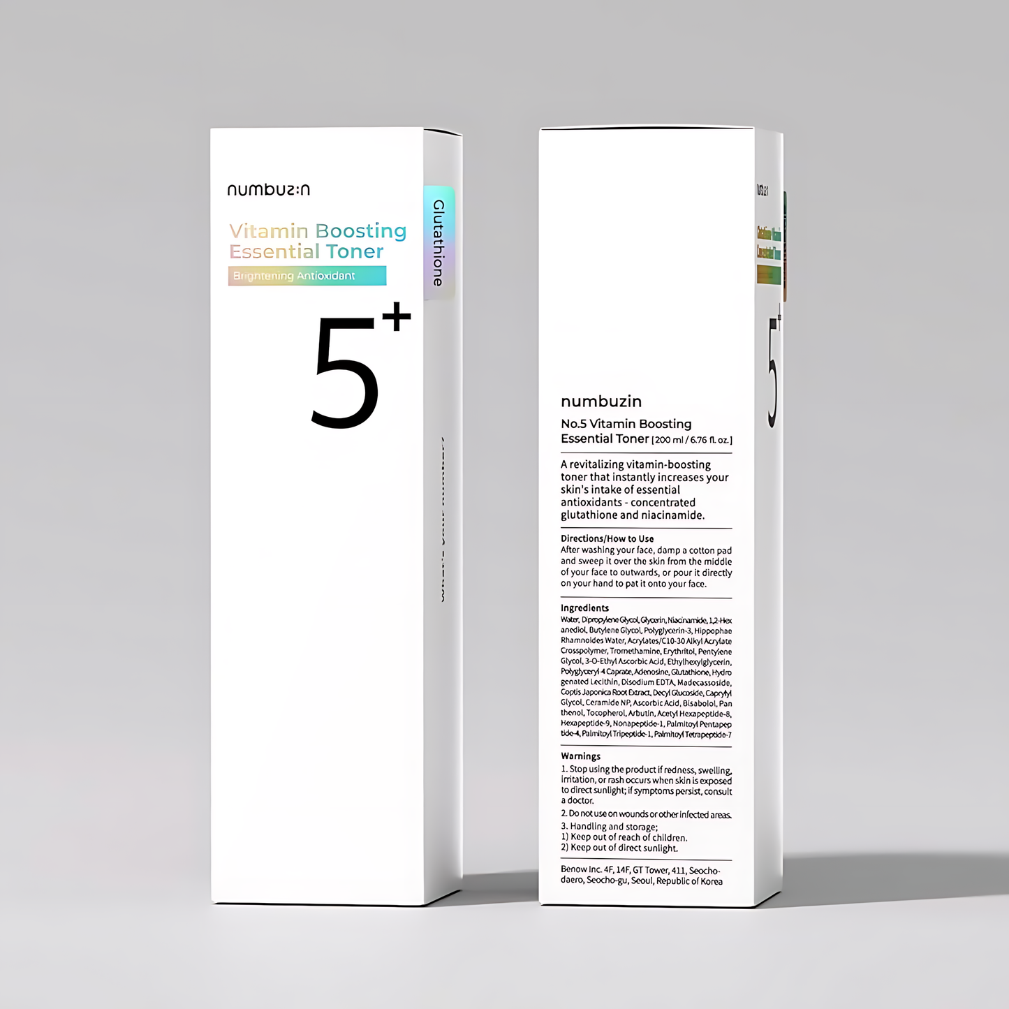 NUMBUZIN No.5 Toner, Vitamin Boosting Essential Toner, First Step Skin Care, Improves Hyperpigmentation & Uneven Skin Tone - Koraya Beauty